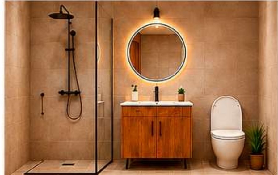 Villa Éden — salle de bain master suite, douche à l'italienne